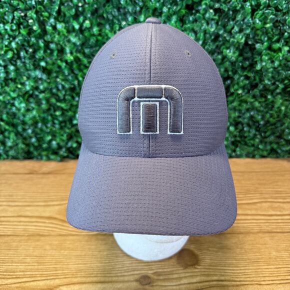 Travis Mathew Golf Hat Cap Uniflex Fit Sz Large XL Gray White Embroidered Logo - Picture 1 of 8